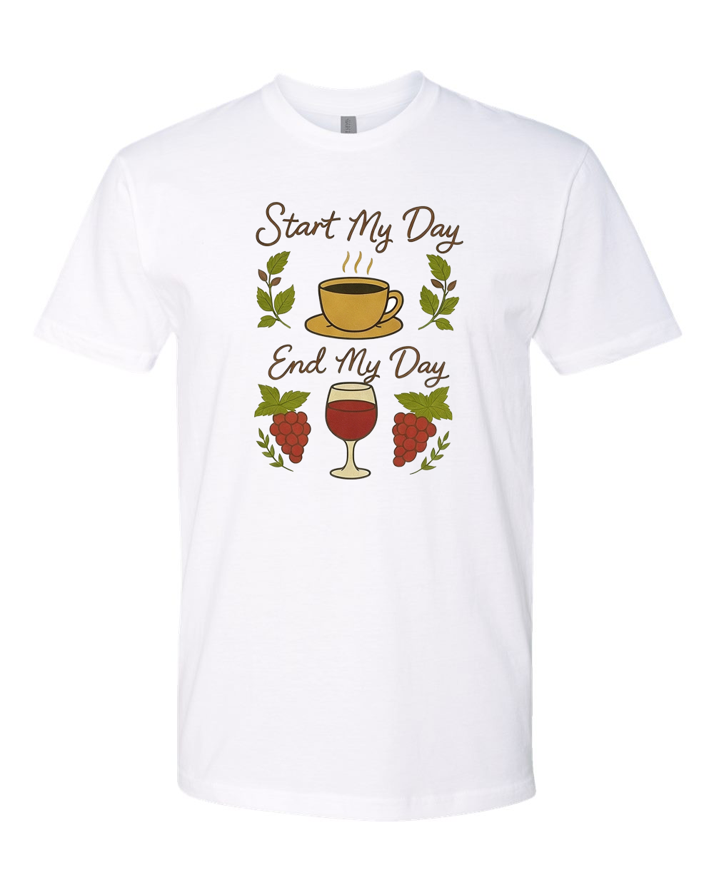 Fun Coffee and Wine T-shirt Design