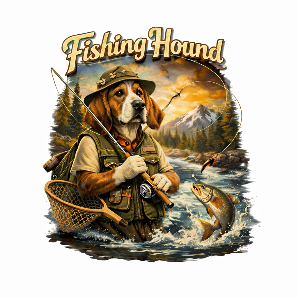 Fishing Hound T-shirt