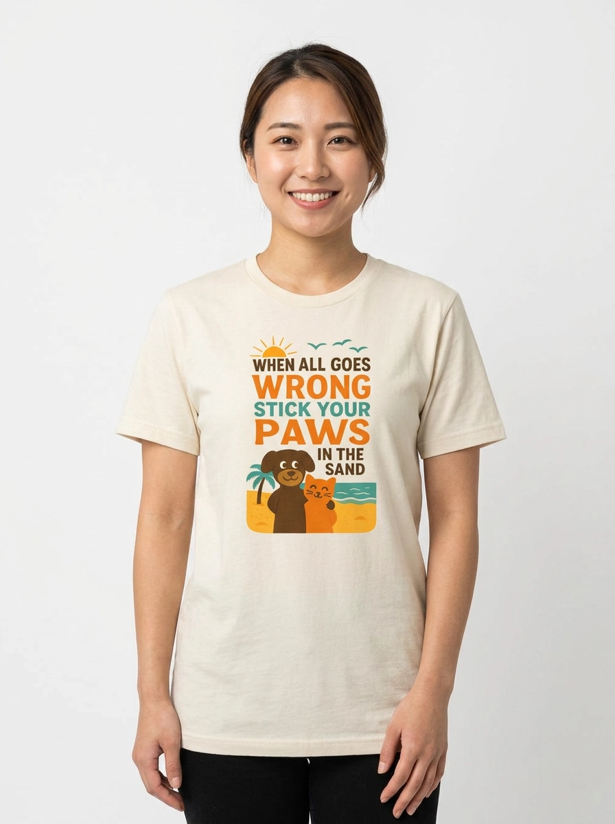 Paws in Sand T-shirt