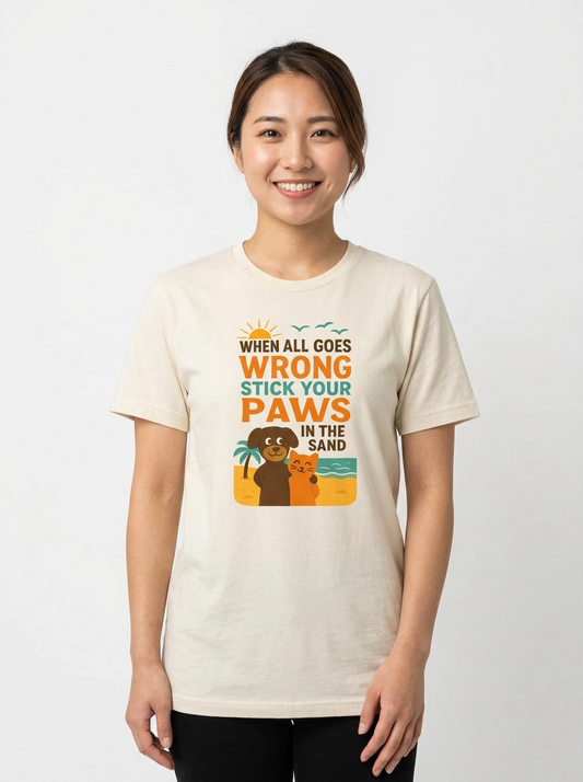 Paws in Sand T-shirt